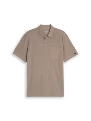 Tom Tailor - Poloshirt mit Brusttasche driftwood taupe - Gr. - XL