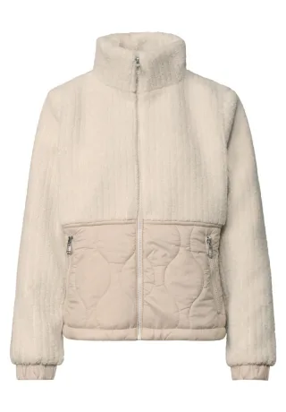 Street One - Jacke in Materialmix beige - Gr. - 38
