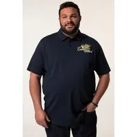 Men Plus Poloshirt Poloshirt Halbarm Print