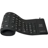 LogiLink flexible USB-Tastatur ID0019A Tastatur (Faltbar, Spritzwassergeschützt, Staubgeschützt)