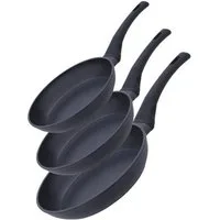 RESTO Kitchenware Pfannen-Set Sagitta, antihaftbeschichtet und spülmaschinenfest, Aluminium (Set, 3-tlg., 1x Bratpfanne Ø 20, 1x Bratpfanne Ø 24, 1x Bratpfanne Ø 28), für alle Herdarten geeignet, auch Induktion