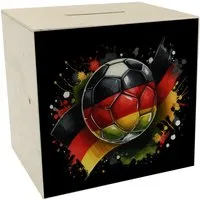 speecheese Spardose Fußball Deutschland Flagge Spardose aus Holz