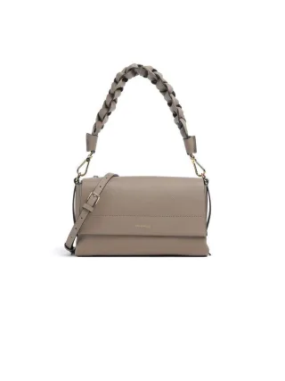 Coccinelle Schultertasche Warm Taupe/Rosette