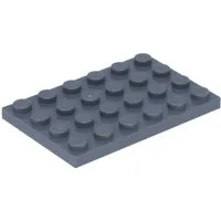LEGO® 25 Stück Bauplatten, 4x6, Dunkelgrau Spielbausteine