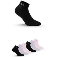Fila Kurzsocken (6 Paar) Cotton-Mix, Rippenbündchen, Logoschriftzug, Multipack