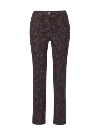 GOLDNER 2-in-1-Hose "Kurzgröße Druckhose CARLA mit Paisley-Muster"