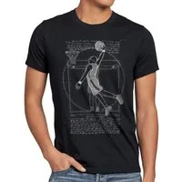 style3 T-Shirt Vitruvianischer Basketballspieler korb da vinci mensch basketbbal