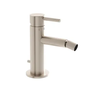 VitrA Origin Einhebel-Bidetmischer mit Ablaufgarnitur Höhe 15 cm Einlochmontage gebürstet,A4255934 A4255934