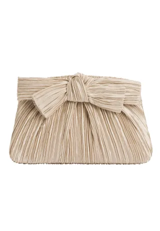 hey kyla - Abendtasche mit Schleifenapplikation champagne gold - Gr. - OS