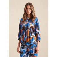 seidensticker Klassische Bluse Schwarze Rose Tunika Floral