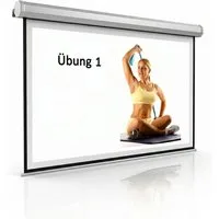 Mucola Motor Leinwand 244x182 Beamerleinwand Beamer inkl FFB Heimkino Motorleinwand (HDTV tauglich)