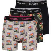 ONLY & SONS Trunk ONSFITZ AOP WB BOLD BOXER 3PACK NOOS (Packung, 3-St) Baumwollmischung, eng anliegend