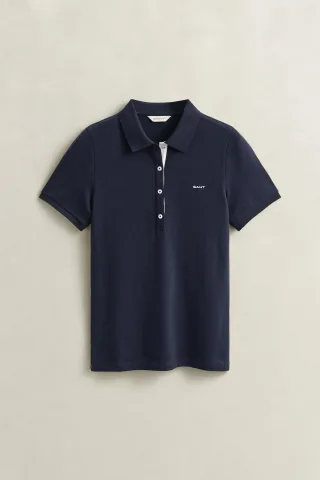 GANT - Kontrast Piqué Poloshirt evening blue - Gr. - L