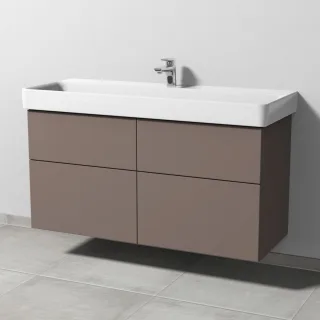 Sanipa 3way Waschtischunterbau zu Laufen Pro S Waschtisch mit 4 Auszügen, Taupe-Matt SP7861T