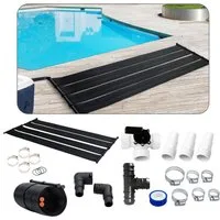 Arebos Pool-Solarkollektor Solarheizung, Poolheizung, Solarmatte, Solarabsorber, Bypass Set, (Set, 100-St., inkl. Bypass - Set), Beliebig erweiterbar, inkl. Bypass-Set