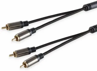 BLACK COTTON Cinchkabel, Stereo, 2,5 m, schwarz