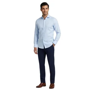 Boss Herren Joe Hemd mit Spread-Kragen und langen Ärmeln (Pastellblau)