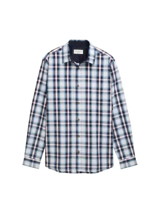 Tom Tailor - Regular Fit Hemd mit Karo-Muster white blue shades check - Gr. - XXL