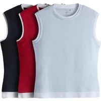 The Set Shirttop The Set doppellagiges Trägertop, 3er-Pack (3-tlg)
