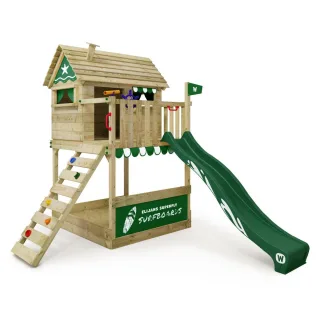Stelzenhaus Smart Bounty Kletterturm mit Rutsche - Abenteuerspielplatz für den Garten - Hochwertiger Spielturm für Kinder zum Klettern - Wickey