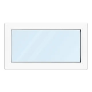 Kellerfenster 90x50 cm, PVC, Ideal 4000, Weiß, 900 x 500 mm, einteilig, festverglast, individuell konfigurieren
