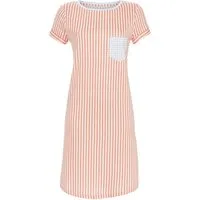 Ringella Nachthemd - gestreiftes Bigshirt mit Brusttasche im Pünktchenprint 50% Baumwolle 50% Modal