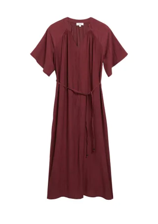 s.Oliver Red Label - Midikleid mit Bindegürtel rot - Gr. - 36