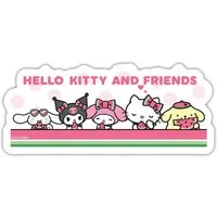 Spreadshirt Aufkleber Hello Kitty And Friends Essen Wassermelone Sticker Aufkleber