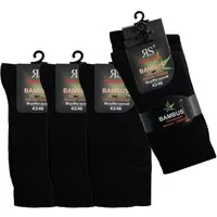 RS Harmony Basicsocken Bambus Viskose Socken Businesssocken Anzugsocken Softrand ohne Gummi (6-Paar, 6 Paar) Spitze und Ferse verstärkt