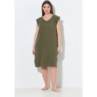 Ulla Popken Nachthemd Nachthemd Musselin Lochspitze V-Ausschnitt
