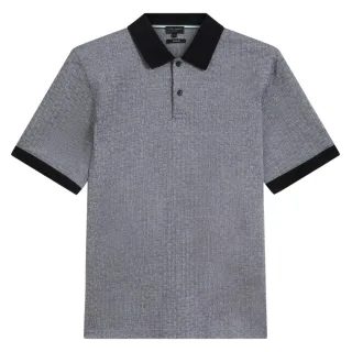 Ted Baker Auguso Regular Tonal Jacquard Navy Poloshirt