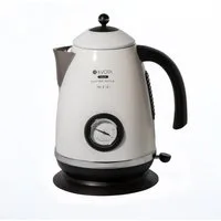 KVOTA Wasserkocher Elektrischer Wasserkocher STYLE 1,7 L im Retro-Style, Edelstahl 2200w, 1.7 l, 2200 W, Retro-Look, Edelstahl