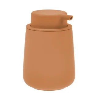 Seifenspender Nova One Porzellan 250ml 8x12cm | Zone Denmark Matt Soft-Touch mandarine Seifendosierer Pumpseifenspender für Bad und Küche.
