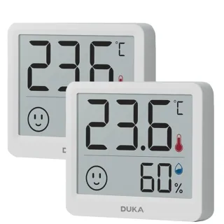 2PCS Duka Atuman THmini Electronic Temperature and Humidity Meter High Precision Vertical Infant Room Thermometer Digita