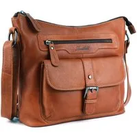 Benthill Handtasche Damen Echt Leder Umhängetasche Vintage Bag Shopper Schultertasche, Schultergurt / Umhängegurt Reißverschlussfach