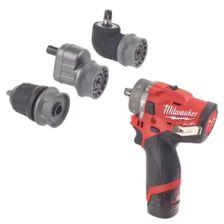 Milwaukee FUEL Akku-Kompakt-Schlagbohrschrauber mit Schnellwechselbohrfutter M12 FPDXKIT-202X - 4933464138