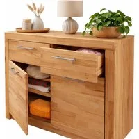 bv-vertrieb Garderobenschrank Anrichte Kernbuche Garderobenkommode Schubkastenschrank #1221-10
