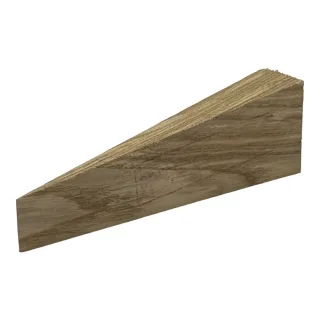 3D Hartholzkeil | Feuerwehrstore | 160x50x30/50 mm | Buche, Esche, Eiche | dreidimensional geformt | Unterlegkeil | Fixierung