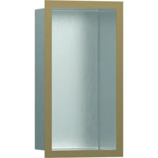 hansgrohe XtraStoris Wandnische 56094140 30x15x10cm, mit Designrahmen, Edelstahl gebürstet, brushed bronze