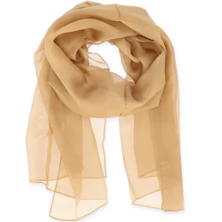 Halsüberkopf Accessoires - Schal Seide uni 65x180cm camel - Gr. - OS
