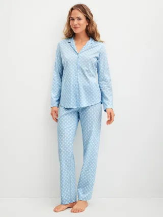 CALIDA - WOMEN Pyjamas cascade blue - Gr. - XL