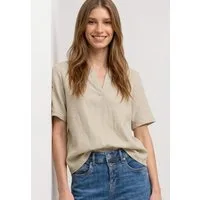 STREET ONE Shirtbluse mit Leinenanteil