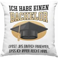 Trendation Dekokissen Trendation - Bachelor Abschluss Geschenk Kissen Prüfung Bestanden Uni
