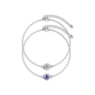 Geburtsstein-Armbänder – Silber, Kristall und Lila