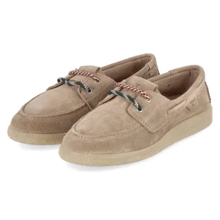 Tamaris Bootsschuhe  Beige - Gr. 40 -  Leder und Textil