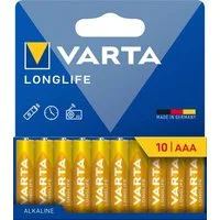 VARTA 10 4103 Longlife AAA / Micro Alkaline Batterien in 10er Blister Batterie