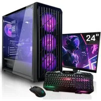 SYSTEMTREFF Basic Gaming-PC-Komplettsystem (24", AMD 5600GT 5600GT, RX Vega 7, 16 GB RAM, 256 GB SSD)