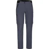 Bergson Outdoorhose VIDAA COMFORT Zipp-Off Damen Wanderhose, leicht, strapazierfähig, Normalgrößen, grau/blau
