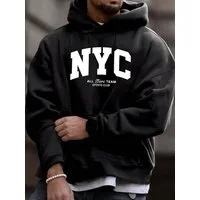 RMK Hoodie Herren Kapuzenpullover Pullover Langarm Oversize New York NY mit Baumwolle