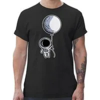 Shirtracer T-Shirt Astronaut mit Luftballon Nerd Geschenke